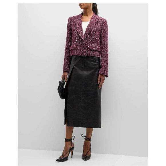 Rag & Bone Valerie Cropped Tweed Wool Blend Blazer Size 12 NEW NWOT MSRP $595